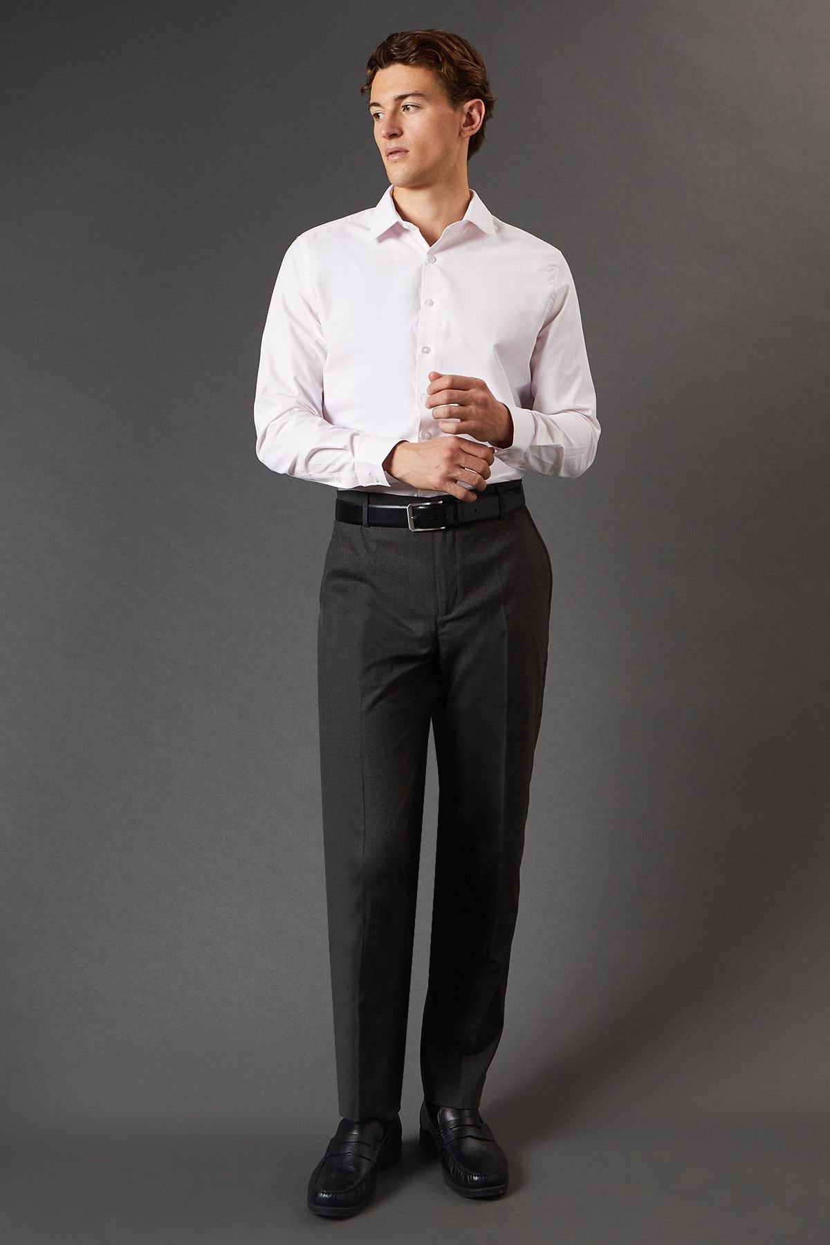 Burton Burton Men's Charcoal Slim Fit Smart Trousers - 4