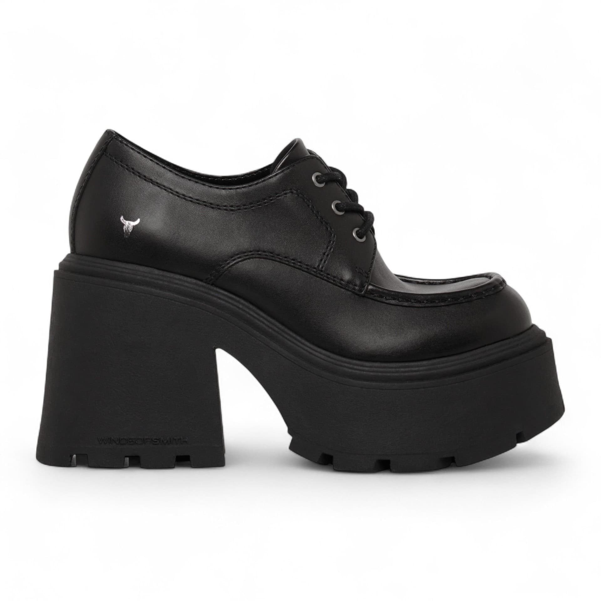 Windsor Smith Windsor Smith Women's Leather Chunky Platform Lace-Up Shoes - Starcrossed in Black