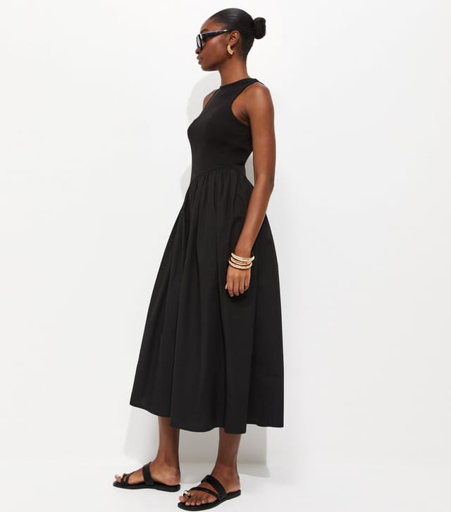 New Look Women's Black Asymmetric Waist Sleeveless Midi Dress New Look - 3