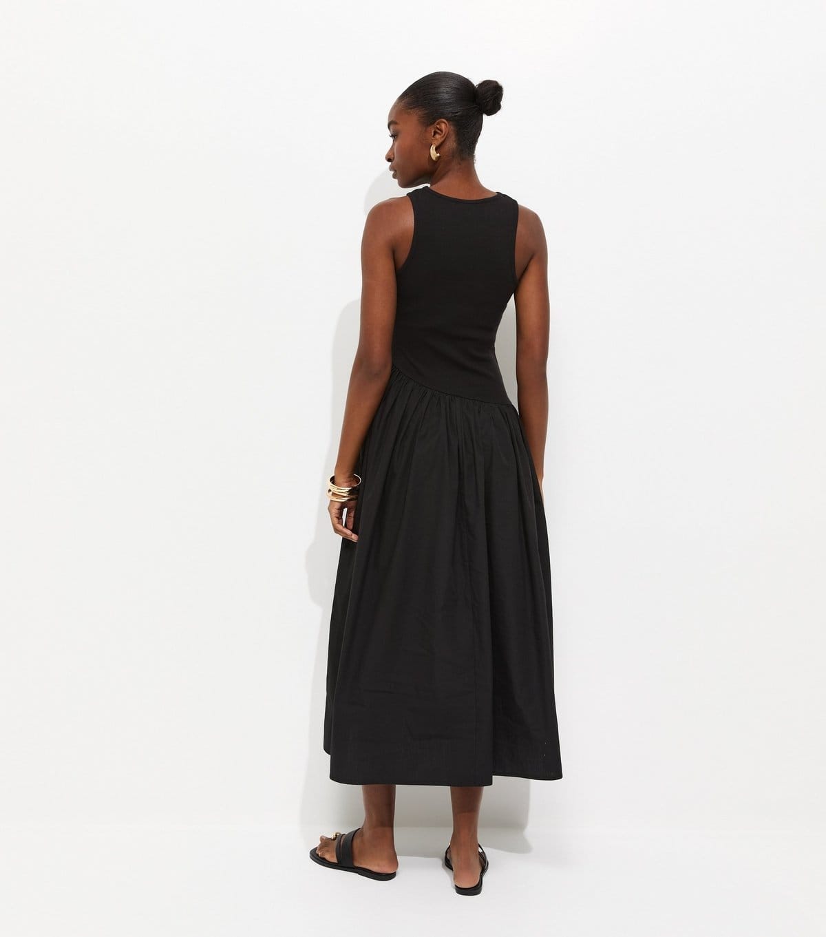 New Look Women's Black Asymmetric Waist Sleeveless Midi Dress New Look - 4