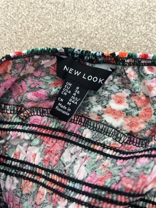 New Look New Look size 8 floral halter neck top