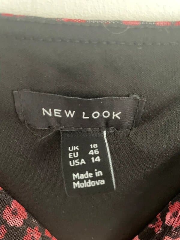 New Look New look ruched red mesh dress.