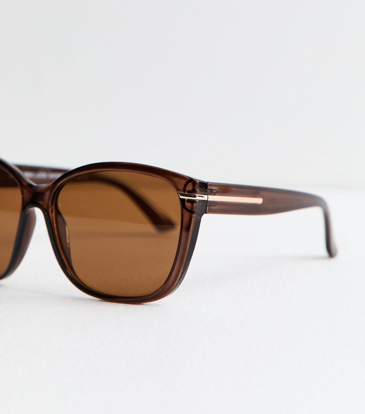 New Look Brown Acetate Round Frame Sunglasses New Look - 3