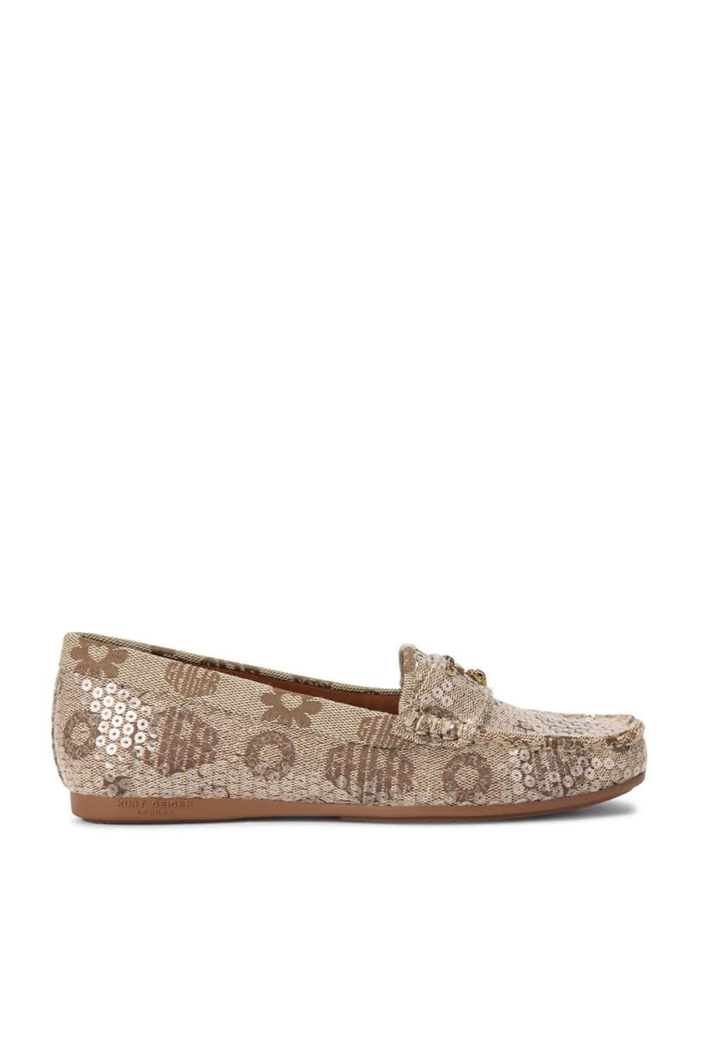 Kurt Geiger London Kurt Geiger London Women's 'Greenwich Moccasin' Fabric Flats in Brown