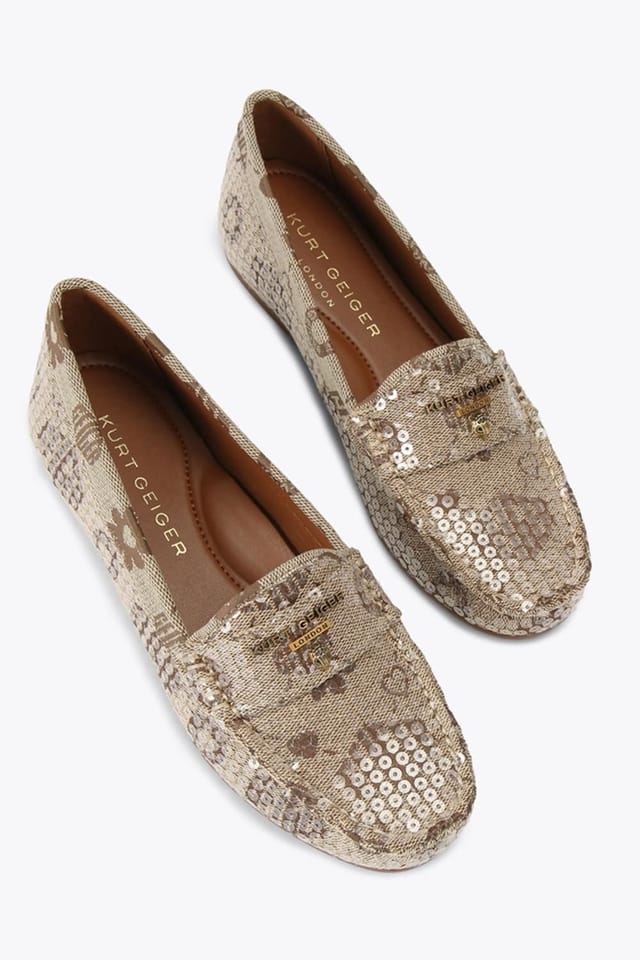 Kurt Geiger London Kurt Geiger London Women's 'Greenwich Moccasin' Fabric Flats in Brown - 2