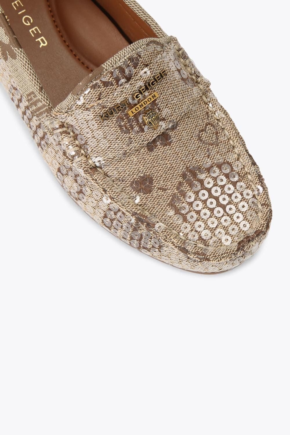Kurt Geiger London Kurt Geiger London Women's 'Greenwich Moccasin' Fabric Flats in Brown - 4