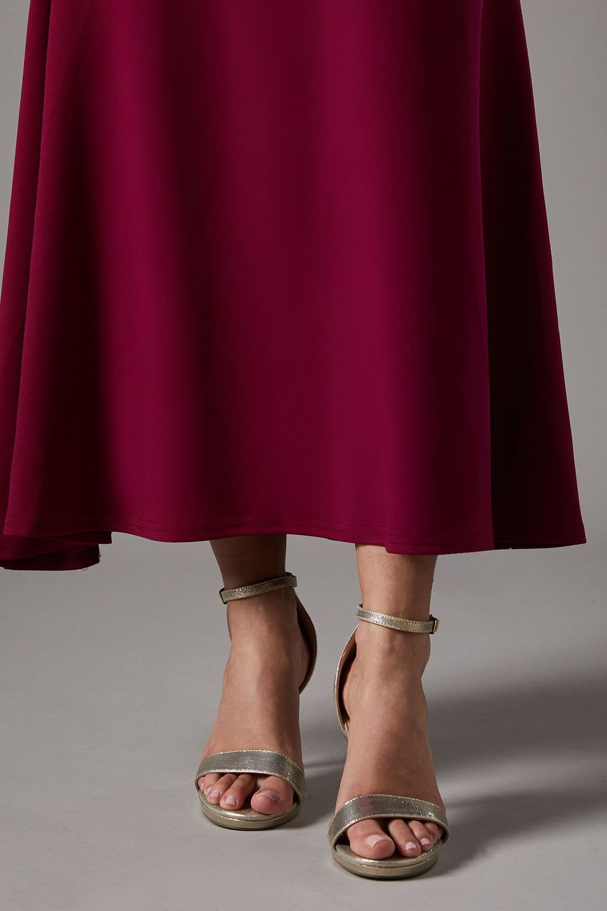 Coast Coast Women's Talia Satin Platform High Heel Sandals in Gold - 4