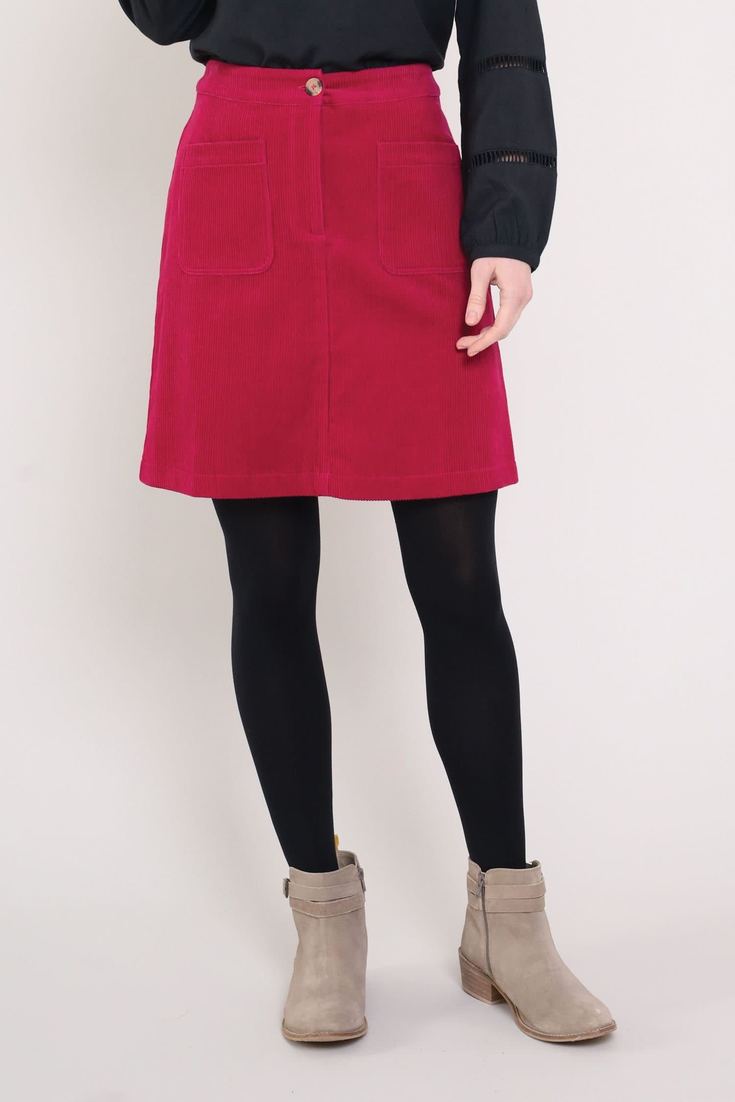 Nomads Clothing Nomads Clothing Women's Chunky Cord Pocket Mini Skirt in Crimson