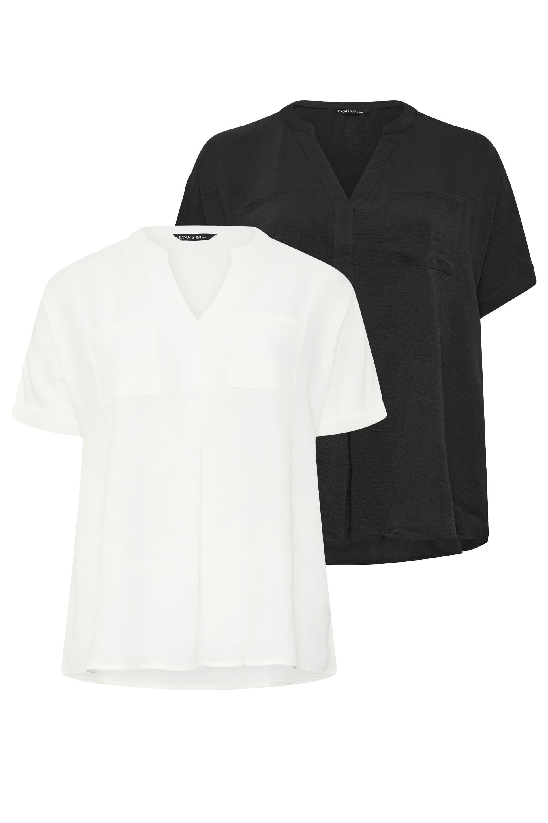 Evans Evans Women's 2 Pack Utility Shirts in Black