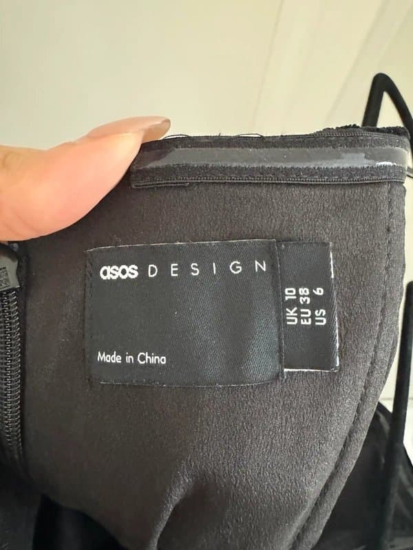 ASOS ASOS Velvet mini dress  - Black - Size 10