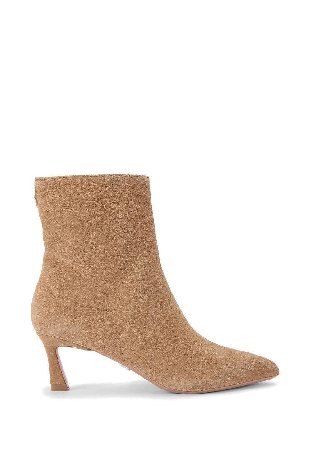 Carvela Carvela Taupe Suede Ankle Boots with Gold Studs