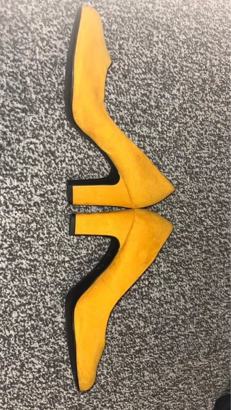 New Look New look mustard velvet suade heels