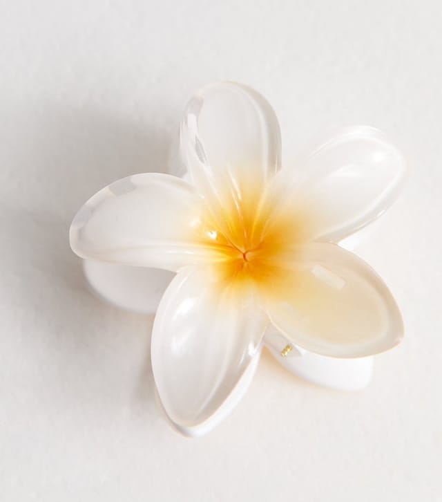 New Look White Tropical Flower Hair Clip New Look - 2