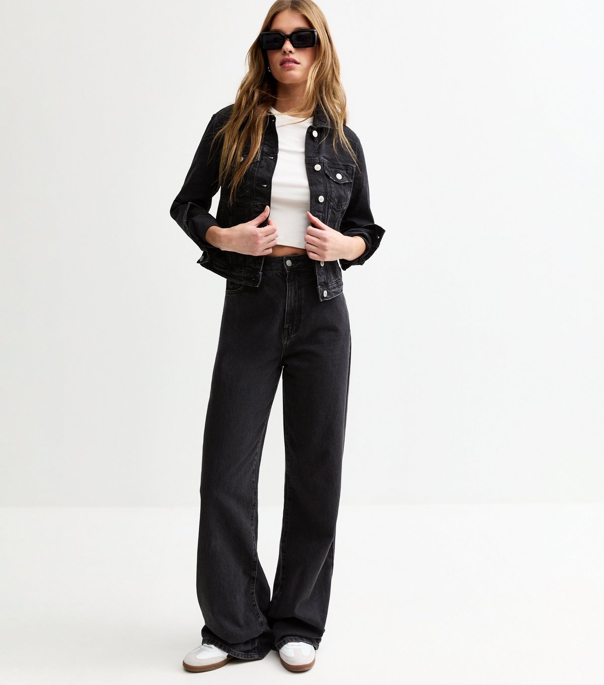 New Look Women's Black Dark Wash Denim Jacket New Look - 3