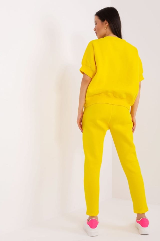 Love Lace Love Lace Women's Insulated Cotton Polyester Casual Sweatshirt Set Style 202085 in Yellow - 3