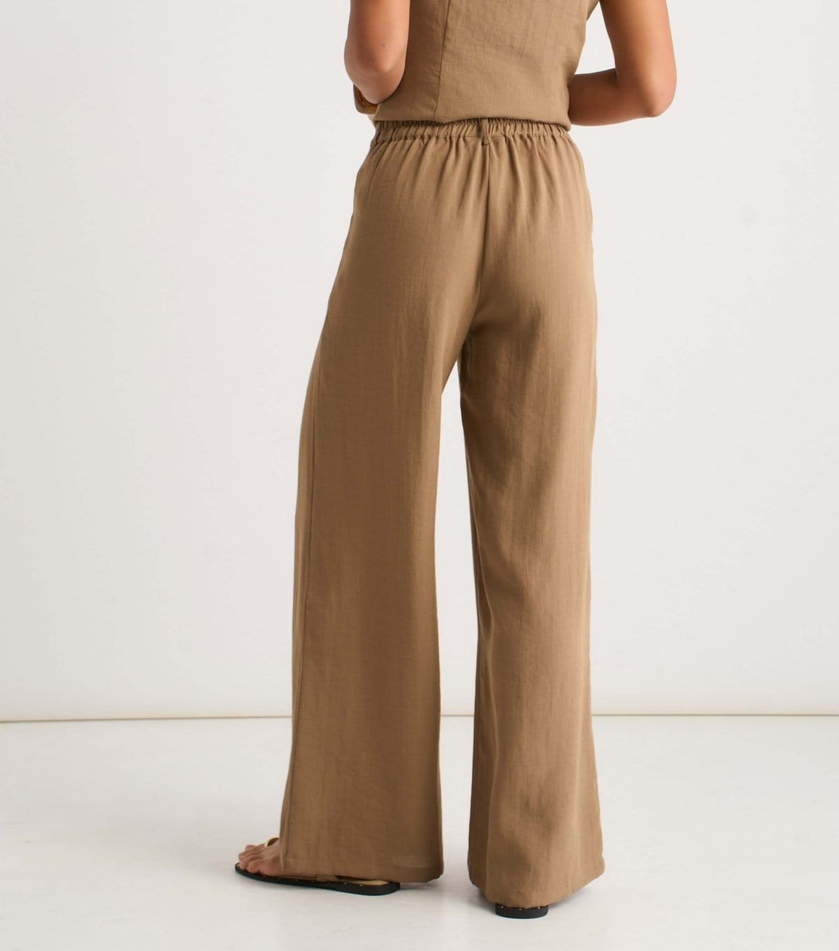 Gini London Women's Camel Wide Leg Trousers Gini London New Look - 4
