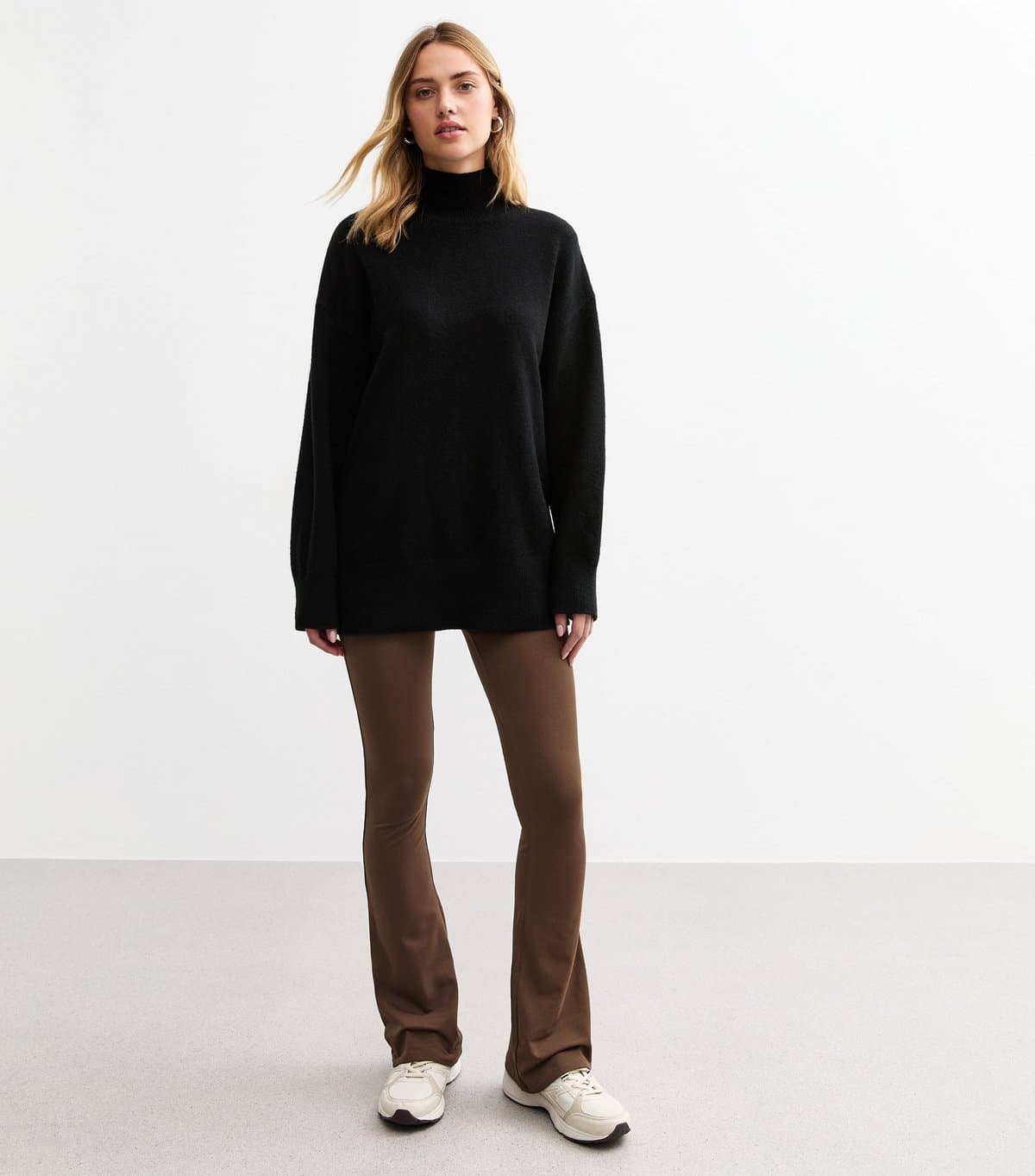 New Look New Look Brown Flared Jersey Leggings