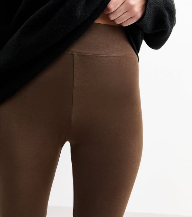 New Look Women's Brown Flared Jersey Leggings New Look - 2