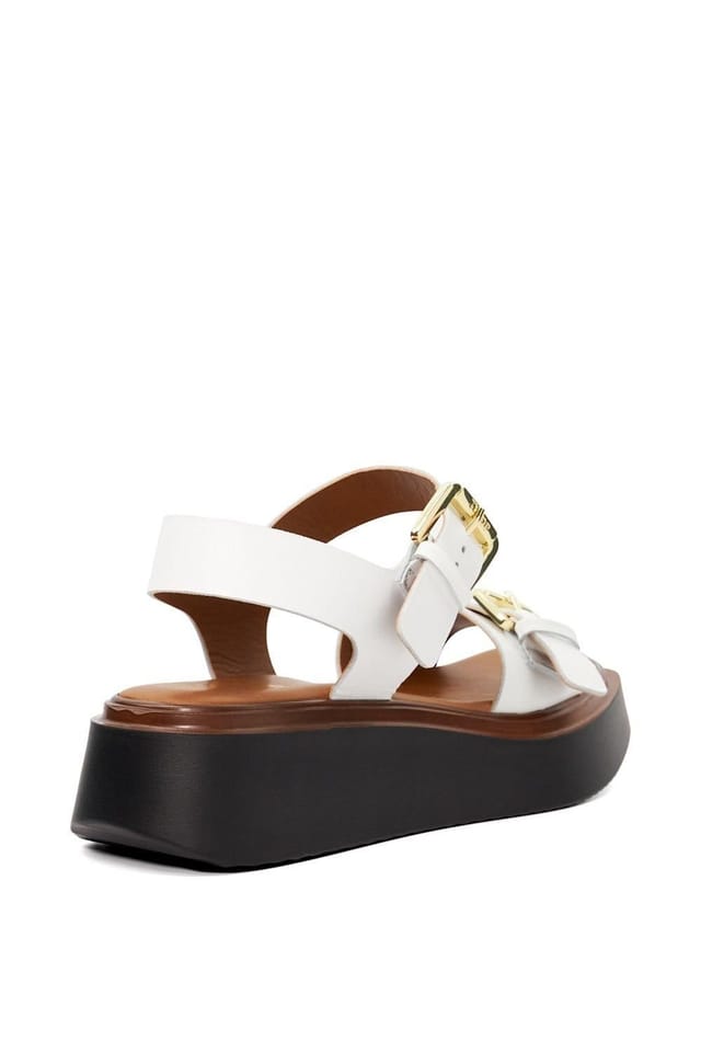 Dune London Dune London Women's 'Loells' Leather Sandals in White - 3