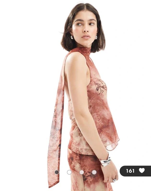 ASOS Design ASOS Design chiffon scarf top in paisley print