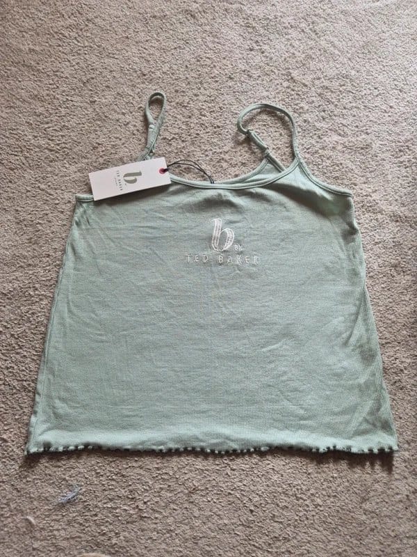 Ted Baker Mint Ribbed Jersey Cami Top Size 12