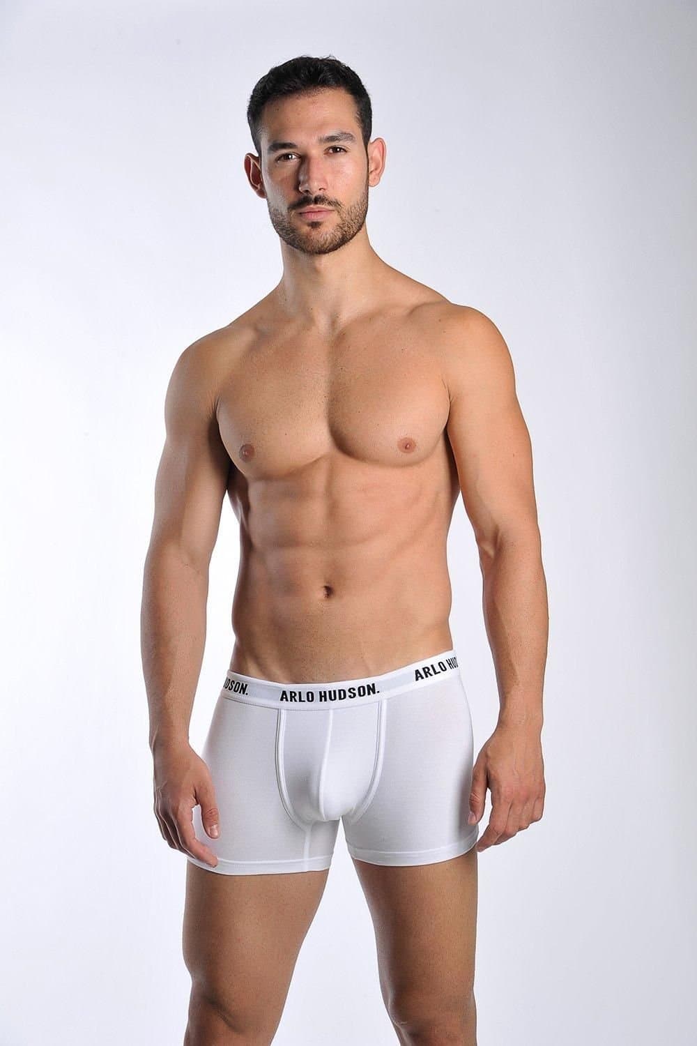 Arlo Hudson Arlo Hudson Men's Plain Cotton Trunk in White