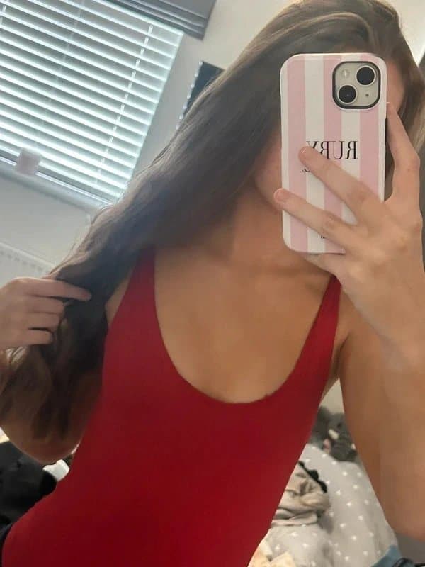Bershka bershka red bodysuit