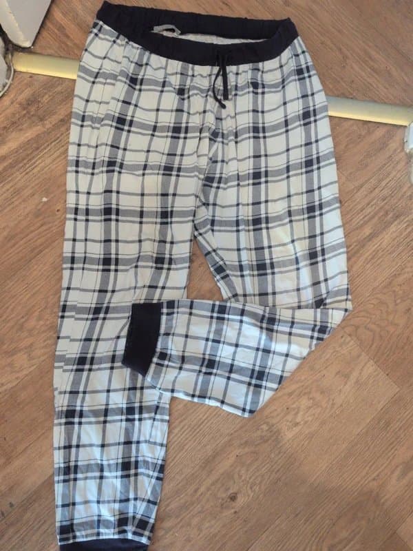New Look New Look Medium Blue And White Check Pyjama Bottom