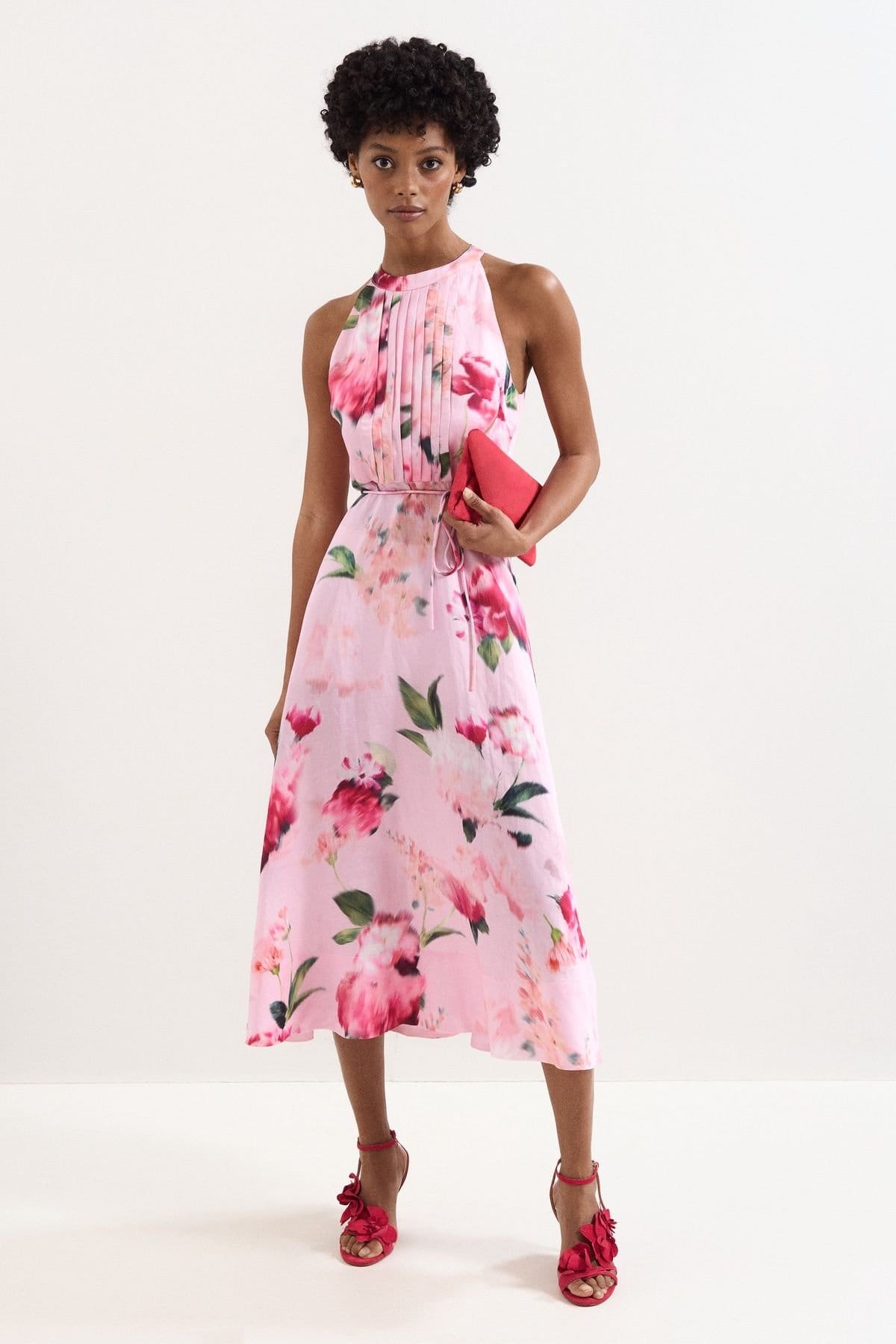 Phase Eight Women's Petite Bethany Halter Neck A-Line Dress In