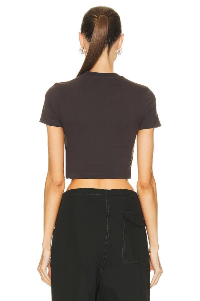 Off-White Off-White Women's Bling Bounce Short Sleeve Crew Relaxed Fit T-shirt in Dark Grey - 2