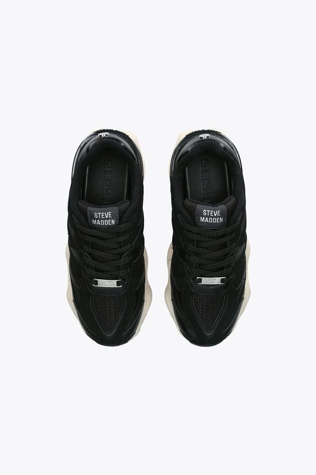 Steve Madden STEVE MADDEN Women's 'Speeder Black' Fabric Trainers in Black - 2