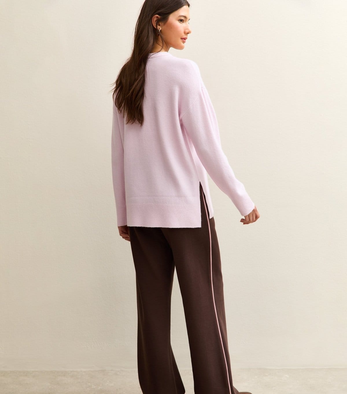 New Look Women's Pink Knitted Side Split Jumper New Look - 4