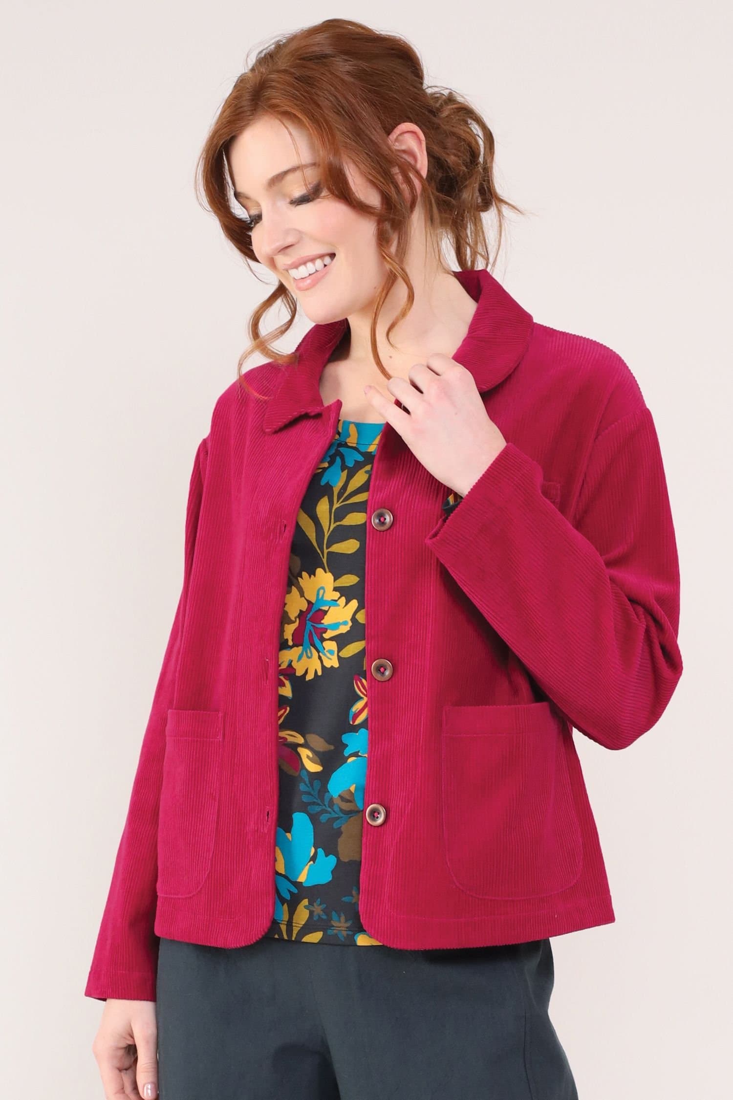 Nomads Clothing Nomads Clothing Women's Chunky Cord Shacket in Crimson