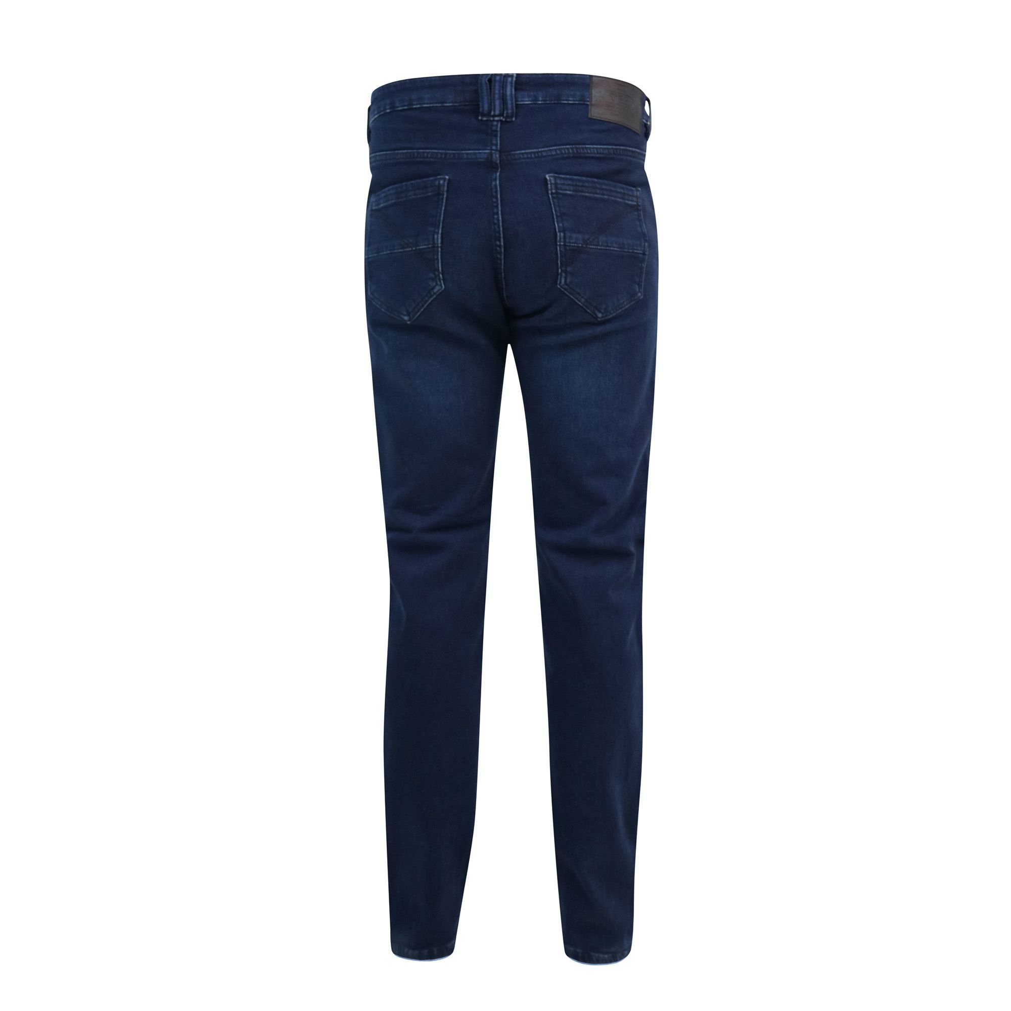 Duke Clothing Duke Clothing Men's D555 Putney Knitted Denim Stretch Jeans in Dark Blue - 2