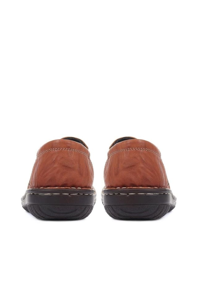 Pavers Pavers Women's Leather Slip On Shoes in Tan - 3