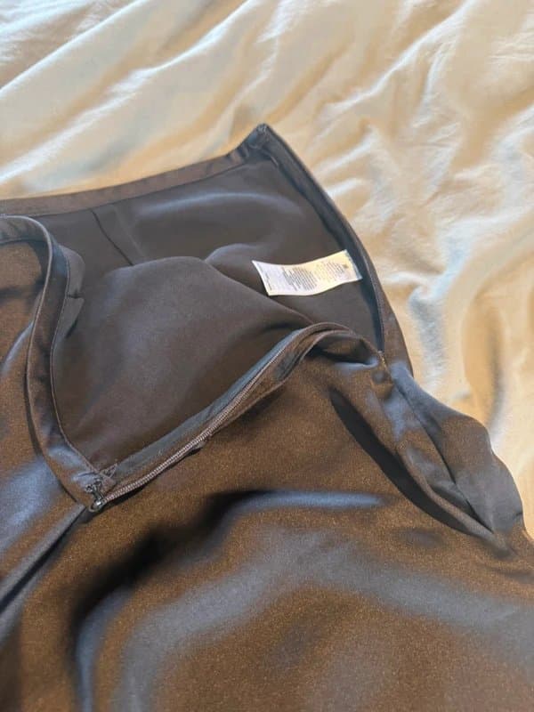 French Connection Chocolate brown satin trousers