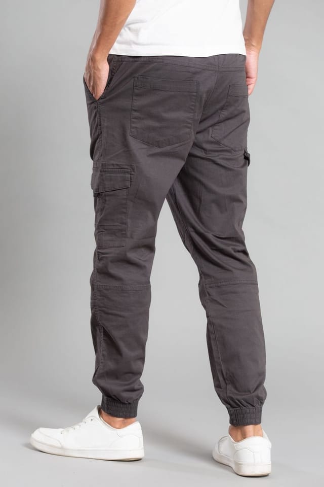 Tokyo Laundry Tokyo Laundry Men's Cotton Drawstring Cargo Trousers in Grey - 2