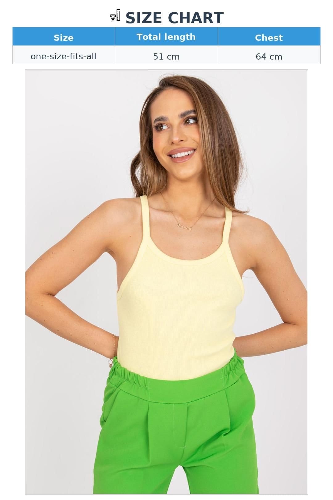 Love Lace Love Lace Women's Top Model Summer Strapy Shirt in Yellow - 4