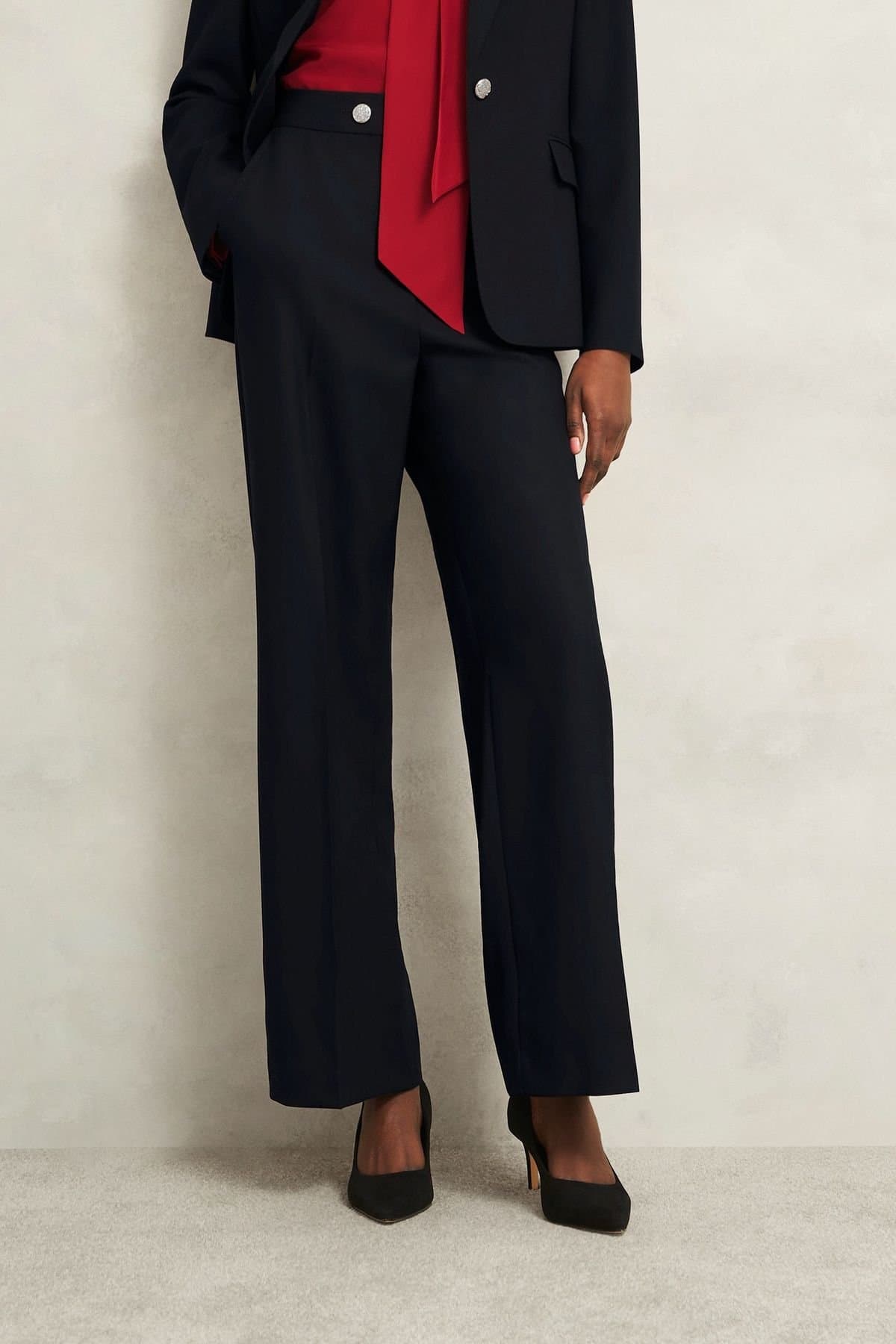 Hobbs London Hobbs London Women's Heidi Wide leg Trousers in True Black