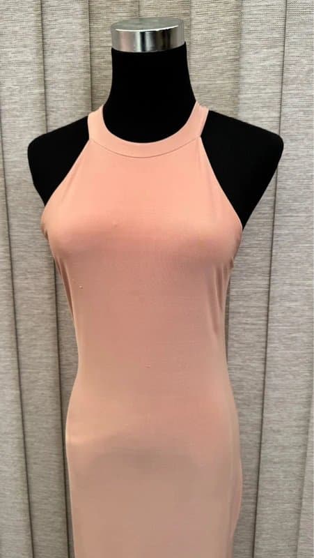 Missguided Missguided blush pink halter neck midi dress UK 10–12