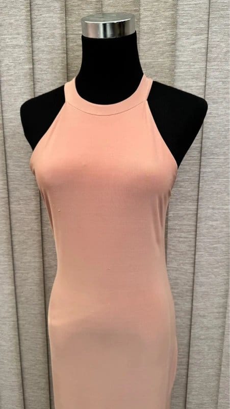 Missguided Missguided blush pink halter neck midi dress UK 10–12 - 1
