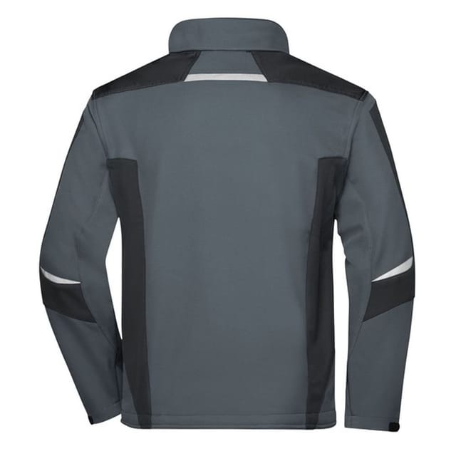 James and Nicholson James and Nicholson Men's Strong Soft Shell Jacket in Mid Grey - 2