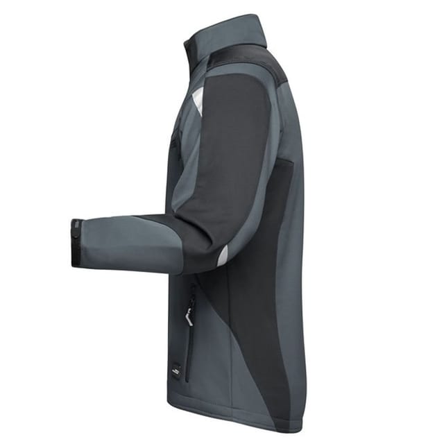 James and Nicholson James and Nicholson Men's Strong Soft Shell Jacket in Mid Grey - 3