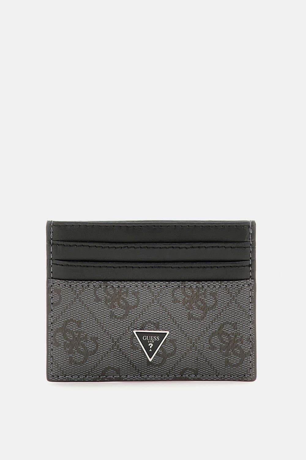 Guess Guess Men's All Over Logo Cardholder Black