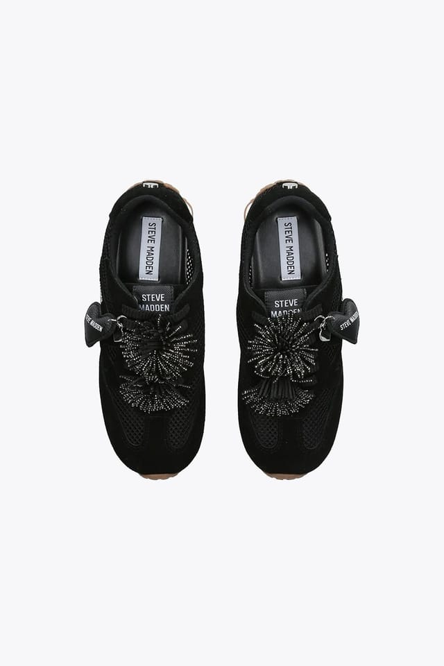 Steve Madden STEVE MADDEN Women's 'Coheart Black' Fabric Trainers in Black - 2