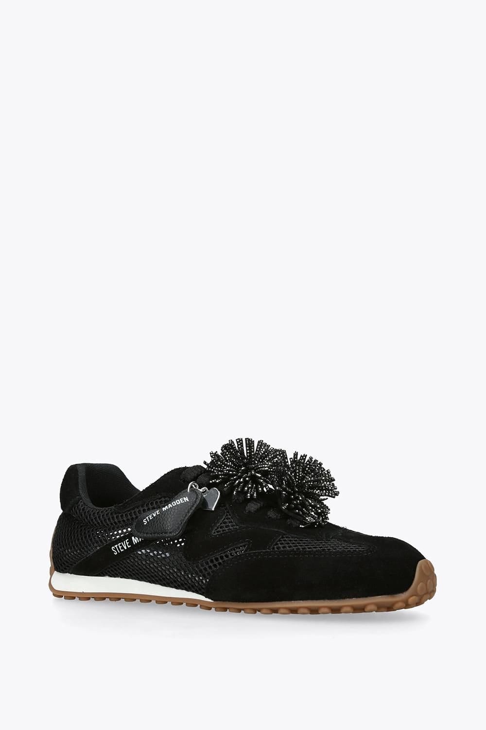 Steve Madden STEVE MADDEN Women's 'Coheart Black' Fabric Trainers in Black - 4