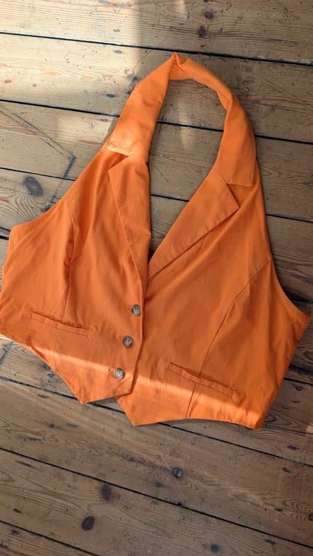 Miss Selfridge Miss Selfridge orange halterneck waistcoat size 16