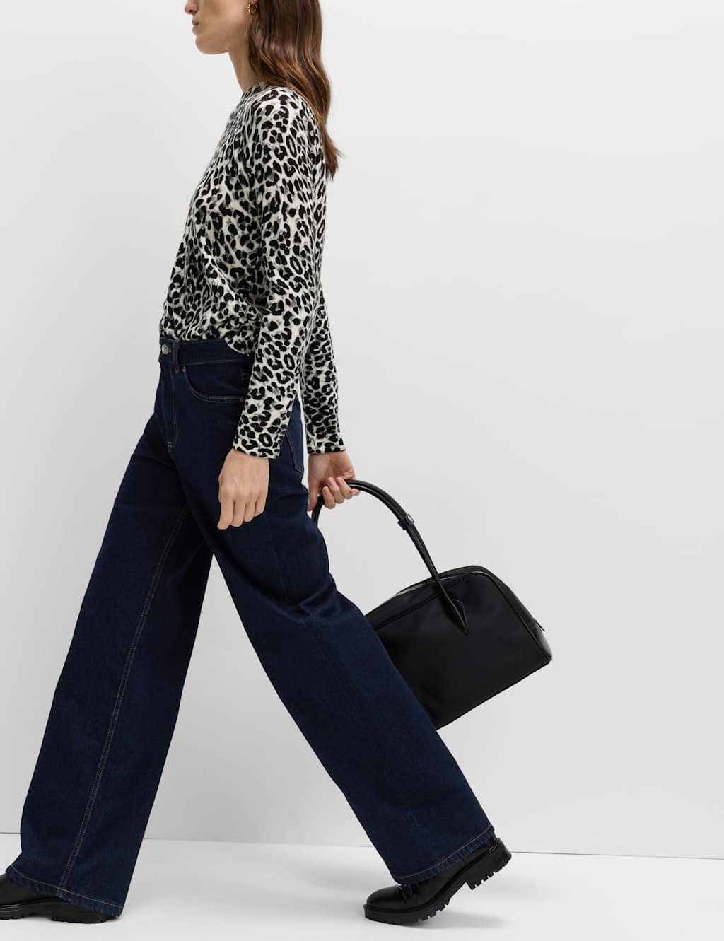 Marks & Spencer M&S The Wide-Leg Jeans Indigo Mix - 4