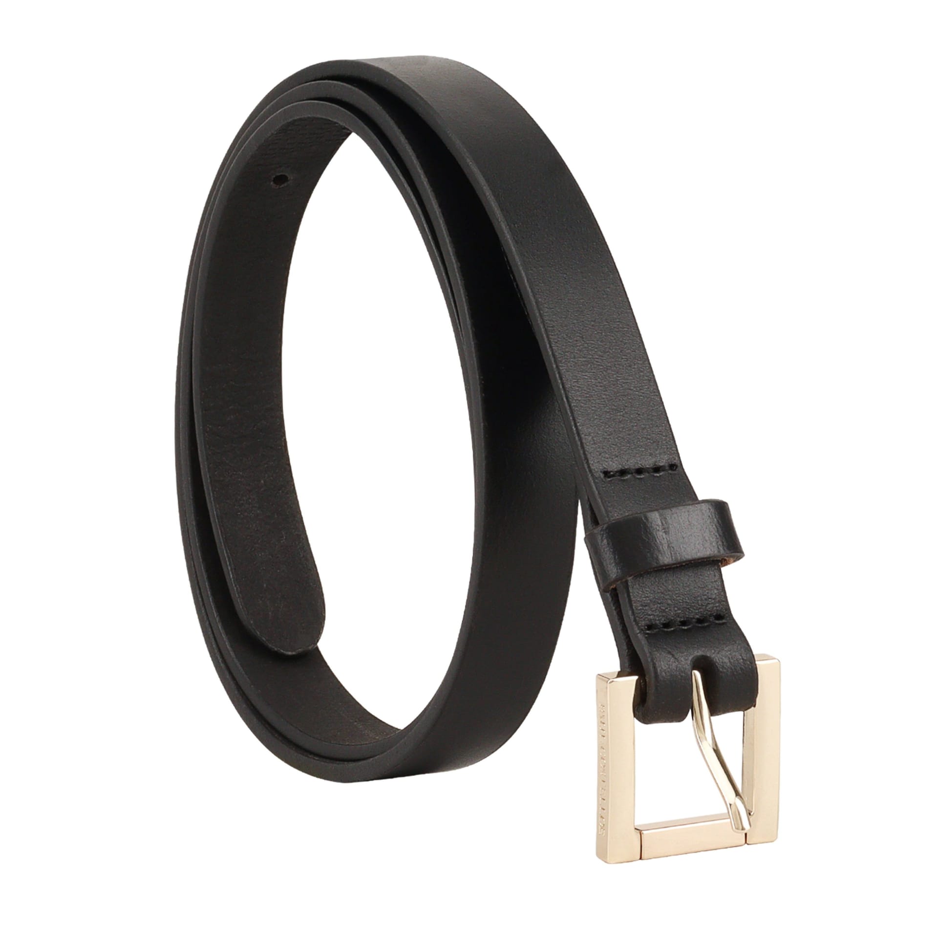 Paul Costelloe Paul Costelloe Women's Bess Leather Belt in Jet Black - 4