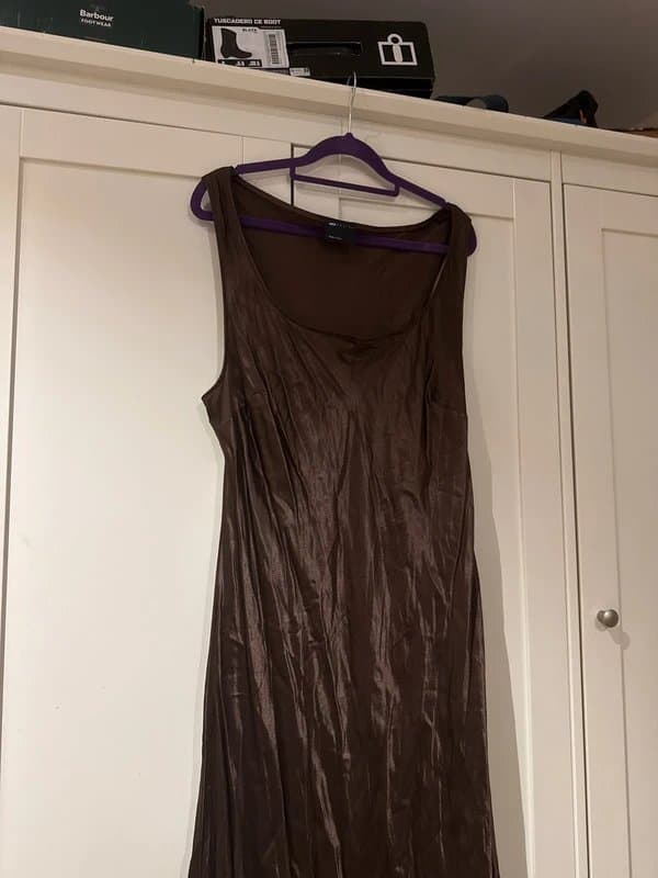 ASOS ASOS brown satin maxi dress 16/18 VCG